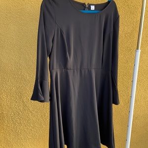 Black flared dress
